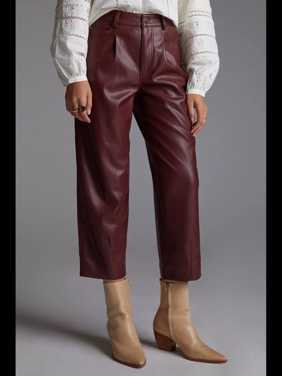 Anthropologie Pants - Anthropologie Pilcro The Breaker Cropped Faux Leather Pants